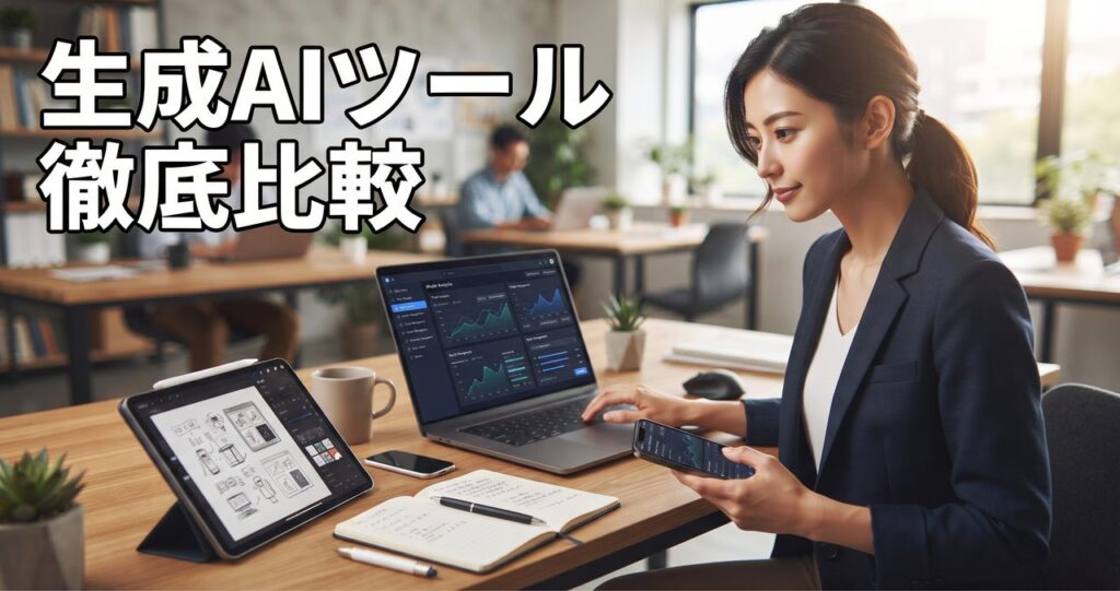 生成AIツールを徹底比較する記事のアイキャッチ画像